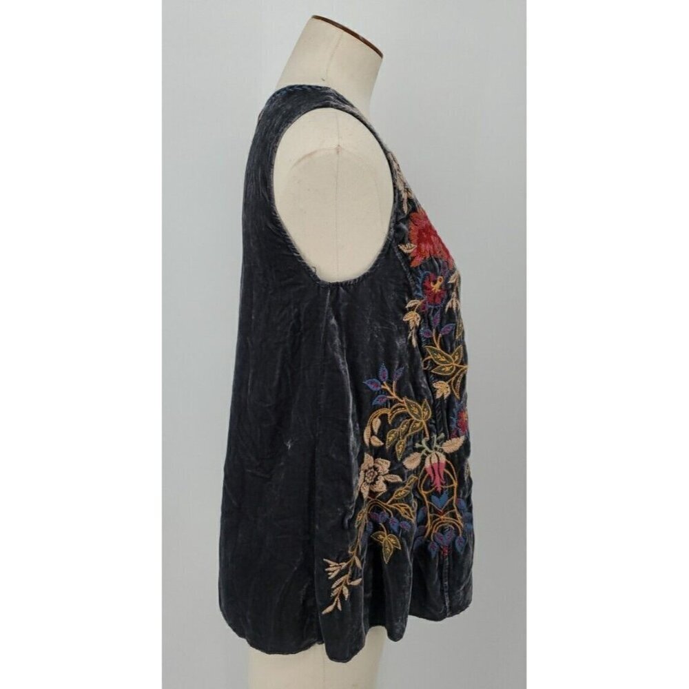 Johnny Was Simona Green Velvet Swing Tank Top XS /S?  Sundance Catalog Baudelair - Picture 8 of 10